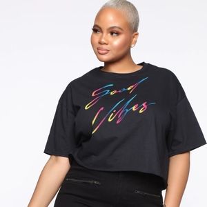 Good vibes crop top